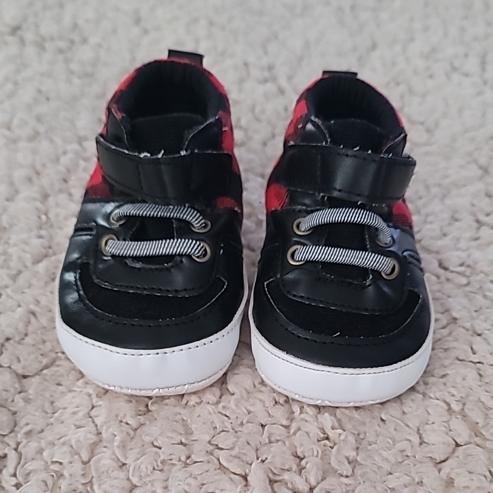 Black and Red Kids Shoes